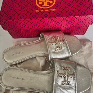 Tory Burch Spark Gold Eleanor Slide
